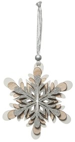 Στολίδι Χριστουγεννιάτικο (12x12) A-S Silver Snowflake 175946