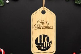 Σετ των 2 Intra απο ξύλο plywood 3mm-4mm πάχος Χριστουγεννιάτικο δώρο ετικέτα e Δίασταση 15x15 cm INTRAFABR-79624497