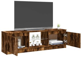 vidaXL Έπιπλο Τηλεόρασης με LED Καπνιστή Δρυς 120x30x36 εκ.