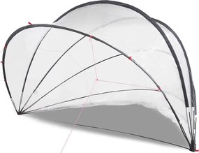 vidaXL Θόλος πισίνας Διαφανές 500 x 500 x 236 εκ. PVC