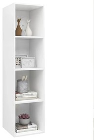 vidaXL Έπιπλο Τηλεόρασης Κρεμαστό Λευκό 37x37x142,5 εκ. από Επεξ. Ξύλο