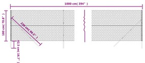 vidaXL Συρματόπλεγμα Περίφραξης Πράσινο 1,8 x 10 μ.