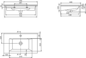 Cerastyle Arte 067400 75x45 - Νιπτήρας μπάνιου