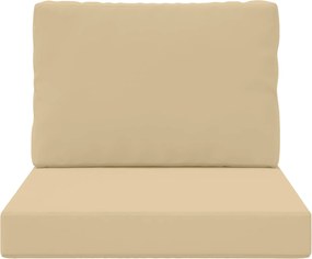 vidaXL Μαξιλάρι Καναπέ Εξωτερικού Χώρου 2 pcs Μπεζ Πολυεστέρας