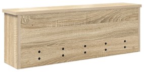vidaXL Τοίχου Κρεμάστρα Sonoma Δρυς 75 x 16 x 26 εκ Επεξεργασμένο ξύλο