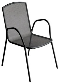 ZITA PLUS FACTORY ΜΑΥΡΗ ΜΕΤΑΛΛΙΚΗ ΠΟΛΥΘΡΟΝΑ 56Χ59Χ88εκ.24.0087