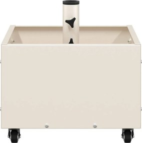 vidaXL Βάση ομπρέλας Λευκό 45 x 45 x 45 cm Ατσάλι