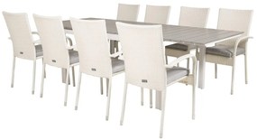 Σετ Τραπέζι και καρέκλες Dallas 2408, Polyξύλο, Πλαστικό ψάθινο, Μαξιλάρι καθίσματος: Ναι | Epipla1.gr