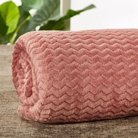 Κουβέρτα Fleece Μονή (160x220) Whitegg Pop Corn AW2023 Ροζ