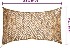 vidaXL Δίχτυ Καμουφλάζ με Τσάντα Αποθήκευσης 292x213 εκ. Άμμος