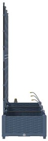 vidaXL Ζαρντινιέρες κήπου Γκρι 120 x 40 x 126 cm Ατσάλι