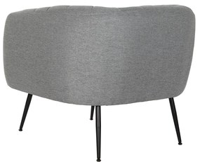Πολυθρόνα DKD Home Decor Μαύρο Γκρι Αφρός Ξύλο Μέταλλο 81 x 75 x 73 cm