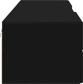 vidaXL Ξύλινο Ντουλάπι 150 x 39 x 30 εκ Μαύρο Επεξεργασμένο Ξύλο
