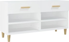 vidaXL Παπουτσοθήκη Λευκή 102 x 35 x 55 εκ. από Επεξεργασμένο Ξύλο