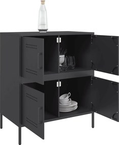 vidaXL Ντουλάπι Μαύρο 68x39x79 εκ. από Ατσάλι