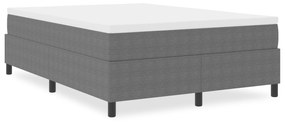 vidaXL κρεβάτι με ελατήριο  Ανοιχτό γκρι 160x200 εκ. από μήτρα κορντούρας