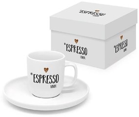 Φλυτζάνι Με Πιατάκι Espresso Lover 604615 100ml Multi Paperproducts Design Bone China