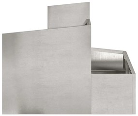 vidaXL Γλάστρα Κήπου Ασημί 60 x 60 x 50 εκ Ανοξείδωτο ατσάλι