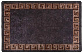 vidaXL Χαλί Πλενόμενο Αντιολισθητικό Μαύρο / Χρυσό 80 x 150 εκ.