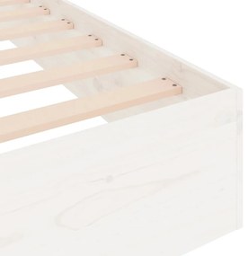 vidaXL Πλαίσιο Κρεβατιού Λευκό 140 x 190 εκ. από Μασίφ Ξύλο