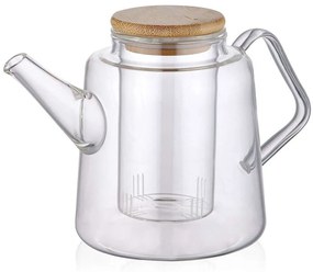 Τσαγιέρα 280TMA1960 23x13x15cm 800ml Natural-Clear Hermia Glass