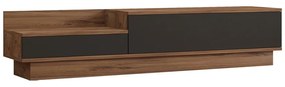 Έπιπλο τηλεόρασης Eclipse pakoworld σε sonoma-ανθρακί απόχρωση 160x35x35εκ 120-000532