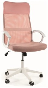 FOTEL OBROTOWY Q-026 RÓŻOWY