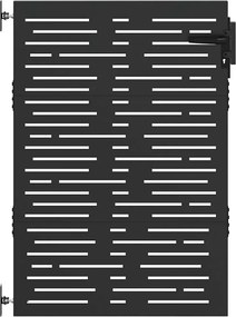vidaXL Πύλη Κήπου Μαύρο 85 x 150 cm Ατσάλι με Επικάλυψη Πούδρας