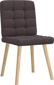 vidaXL Καρέκλες Τραπεζαρίας 2 τεμ. Σκούρο Καφέ Υφασμάτινες