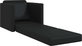 vidaXL Κρεβάτι καναπές 60cm Μαύρο Δερματίνη