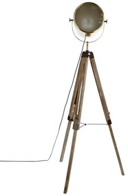 Ρυθμιζόμενο φωτιστικό δαπέδου Mads pakoworld E27 bronze-καφέ 62.5x57x150εκ