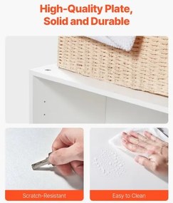 VEVOR 54 in Laundry Room Wall Cabinet 2-Tier Kitchen Cupboard with 3 Doors White