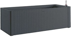 Αυτοποτιζόμενο Φυτευτή Stefanplast Natural Delux Ορθογώνιο Ανθρακί 100 x 43 x 33 cm