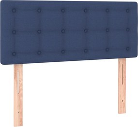 vidaXL Κρεβάτι Boxspring με Στρώμα Μπλε 80x200 εκ. Υφασμάτινο