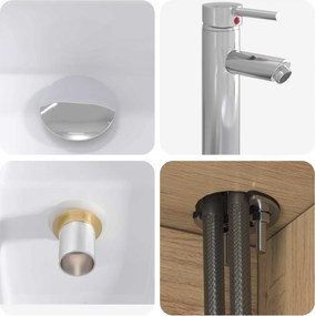 vidaXL Σετ Επίπλων Μπάνιου 2 pcs Artisan Δρυς Επεξεργασμένο Ξύλο