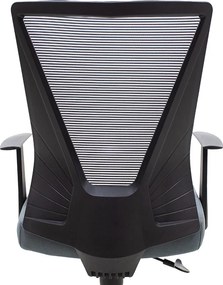 Καρέκλα γραφείου Ghost pakoworld με ύφασμα mesh χρώμα μαύρο - γκρι