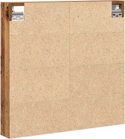 vidaXL Βιτρίνα Επιτοίχιο Παλιό ξύλο 60 x 8,5 x 58 εκ