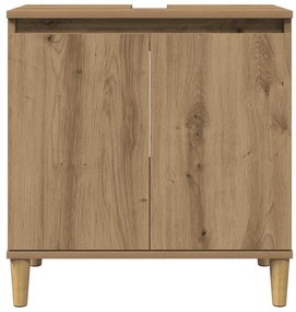 vidaXL Ντουλάπι Νιπτήρα τεχνίτης Δρυς 58x33x60 εκ. Επεξεργασμένο Ξύλο