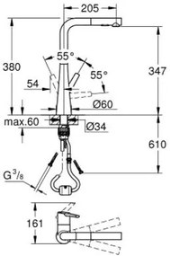Μπαταρία κουζίνας Grohe Zedra-Ashmi Gualistero