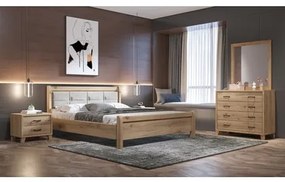 Savvidis Furniture  Κρεβάτι N16Δ Επενδυμένο με Ύφασμα Για Στρώμα 160x200 Μελί BEST-89003279