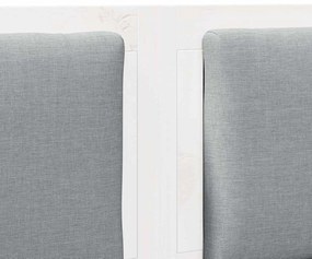 vidaXL Κεφαλάρι Άλλο Λευκό 200 cm Μασίφ ξύλο πεύκου