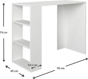 Γραφείο εργασίας Netenia Megapap χρώμα λευκό 90x40x74εκ.