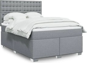 vidaXL Κρεβάτι Boxspring με Στρώμα Αν. Πράσινο 160x200εκ Υφασμάτινο