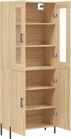 vidaXL Ντουλάπι Sonoma δρυς 69,5 x 34 x 180 εκ. από Επεξεργασμένο Ξύλο