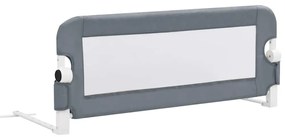 vidaXL Μπάρα Κρεβατιού Προστατευτική Γκρι 102 x 42 εκ. από Πολυεστέρα