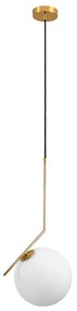 Φωτιστικό Οροφής Monroe 00956 E27 Φ30x75cm White-Gold GloboStar