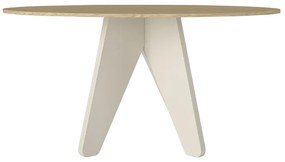 Τραπέζι Rebel Megapap χρώμα rota oak - sandstone 150x90x75εκ.