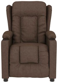 vidaXL Πολυθρόνα Μασάζ Καφέ Υφασμάτινη