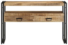 vidaXL Τραπέζι κονσόλας Καφέ 120 x 33 x 75 εκ Μασίφ ξύλο μάνγκο