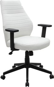 Καρέκλα γραφείου διευθυντή Benno pakoworld με pu χρώμα λευκό